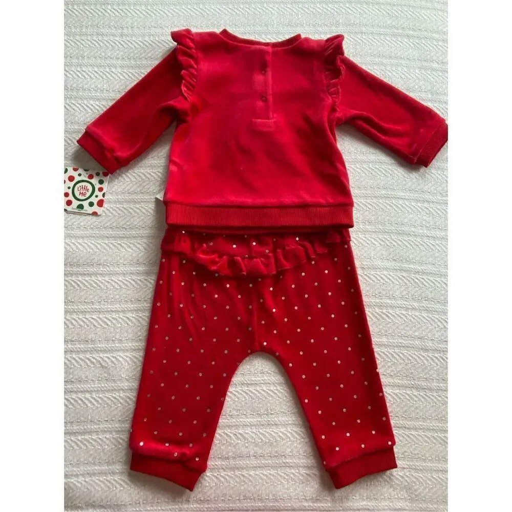 Little Me 9M “My First Christmas” 2 Piece Pant Set